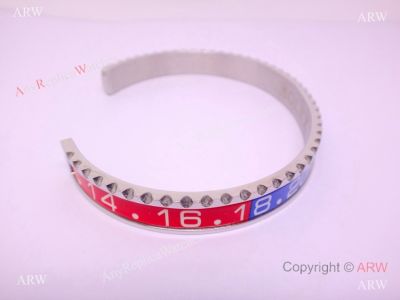 Replica Rolex Bangle - Blue & Red GMT Watch Bezel Style Bracelet
